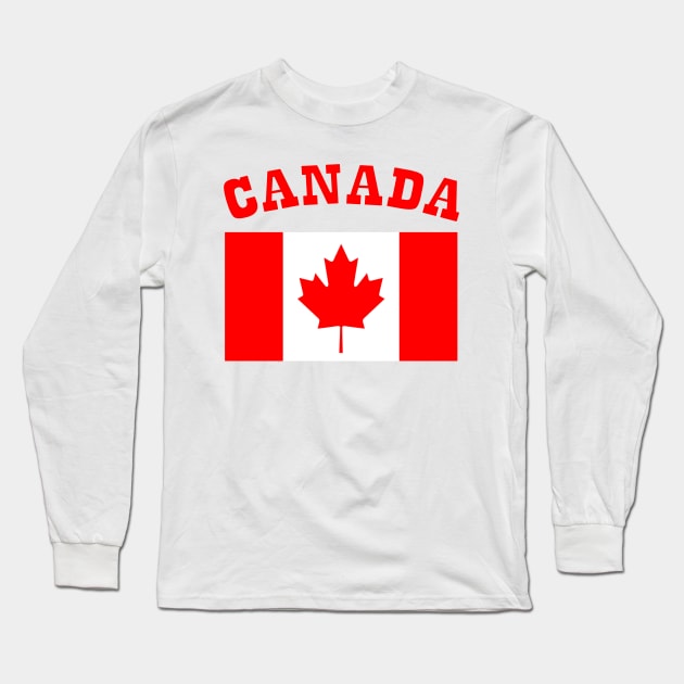 1980s Patriotic I Am Canadian Maple leaf Canada Flag Long Sleeve T-Shirt by Tina